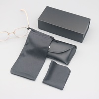 Lot de 4 étuis rigides pour lunettes avec couvercle magnétique, coffret cadeau anti-pression, logo personnalisé, OEM en stock