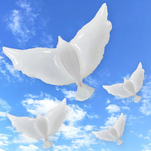 Globos inflables de helio para decoración de bodas, globos de aluminio de paloma de la paz blanca para el Día de San Valentín, venta al por mayor - Product Image 2