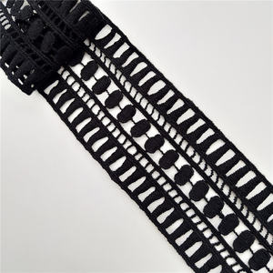 6.5 cm <b>Black</b> Gupire Cotton <b>Lace</b> Trim Elegant Sewing Supplies Model Cbl1137 for Adding Touches to Your Projects - Product Image 4