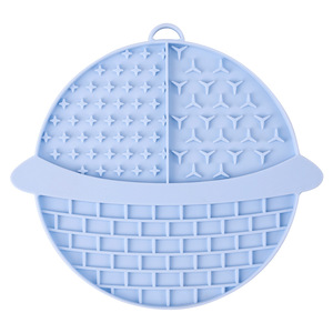 Daoge Tapis de léchage en silicone pour animaux de compagnie, bol à alimentation lente pour chats et chiens, bleu, vert, gris, rose, jaune - Product Image 2