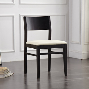 Chaise de salle à manger en bois massif empilable vintage <span class=keywords><strong>scandinave</strong></span> du milieu du siècle avec revêtement en cuir, mobilier durable pour la maison - Product Image 2