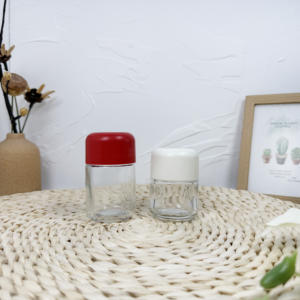 Pot en verre rond noir mat de 120ml avec couvercle à l'épreuve des enfants, stockage de concentrés de fleurs avec couvercle CR - Product Image 2