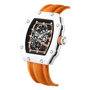 <span class=keywords><strong>Orologio</strong></span> da Uomo Ultra <span class=keywords><strong>Sottile</strong></span> in Nylon, Forma Cilindrica, Casual, Luminoso, Impermeabile, al Quarzo - Product Image 2