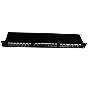 Panneau de brassage réseau blindé 24 ports 1U 19 pouces monté en rack <span class=keywords><strong>Cat</strong></span> 5e/<span class=keywords><strong>Cat</strong></span> 6/<span class=keywords><strong>Cat</strong></span> <span class=keywords><strong>6A</strong></span> Noir Ports <span class=keywords><strong>RJ</strong></span> <span class=keywords><strong>45</strong></span> pour rack de serveur Centre de données - Product Image 3