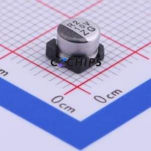 ตัวเก็บประจุอิเล็กโทรไลต์อะลูมิเนียมแบบ SMD รุ่น UZG1V100MCL1GB, ขนาด D5xL3.9 มม., 10uF, 20%, 35V, 22mA-120Hz - Product Image 1