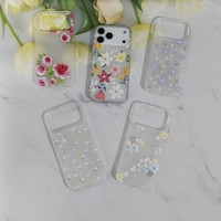 Funda Impermeable para Teléfono Móvil para X 13 14 15 16 17 Pro Max, Funda con Flores para Iphone 17, Samsung A03 A36 S26 Ultra A55 A04E