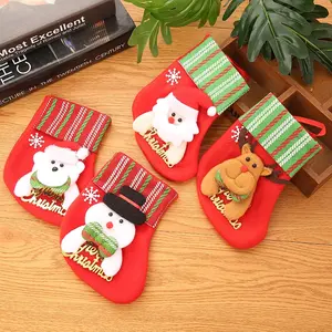 Christmas Stockings Xmas Socks Santa Snowman Reindeer Gnome Christmas Ornament for Holiday Decor