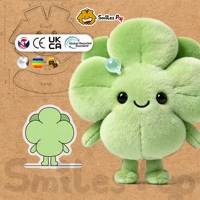 Peluche personnalisée trèfle à quatre feuilles, mascotte sur mesure, poupée en peluche, matériau sûr et non toxique, CE UKCA, peluche douce pour cadeau d'entreprise