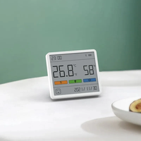 Luka ATuMan TH1 termohigrometer LCD Digital, kalender jam LCD Digital 3.67 inci dengan suhu Sensor kelembapan