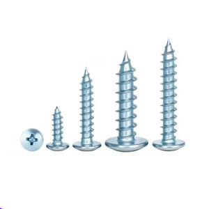 Slotted Raised Head Zinc Plated Self Tapping <b>Screws</b>. - Product Image 3