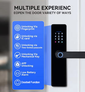 글로마켓 스마트 세라듀라 페차두라 디지털 투야 Ttlock 잠금 RFID 카드 암호 지문 스마트 도어록 - Product Image 2