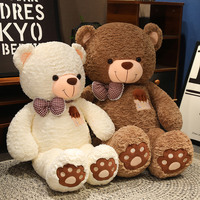 LOVE Bear mainan boneka hewan uniseks, Super lembut Teddy Bear nyaman dengan isian PP hadiah Hari Valentine Ulang Tahun sempurna