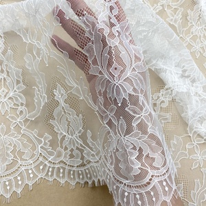 قماش دانتيل دانتيل دانتيل دانتيل فرنسي دانتيل شانتيلي أسود لفستان الزفاف مشد ملابس حفلات - Product Image 5