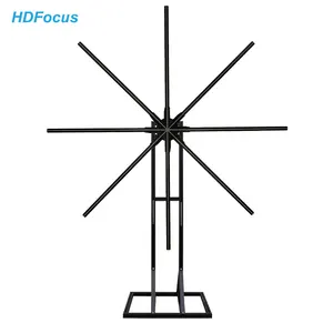 8 Lâminas 3d Holograma Projetor Fan Holograma 18cm Para 180cm Tamanho Grande Holográfica Led Publicidade Display Nuvem Wifi App Controle