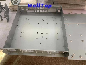 Welltop WT-0129 CNC Machined <b>Aluminum</b> Alloy Chassis Industrial Control Server Rack <b>Paint</b> Screen Printing Sheet Metal Fabrication - Product Image 2