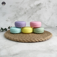 Conteneur vide de baume à lèvres en forme de gâteau macaron personnalisé 5g 10g crème de soin de peau PP pot cosmétique en plastique emballage de beauté