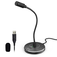 Microphone USB pour ordinateur CMTECK G009, microphone de bureau à réduction de bruit pour podcasting, jeux, YouTube avec fonction de sourdine