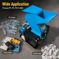 Broyeur de bouteilles en plastique portable, petit broyeur industriel de déchets plastiques pour PET PP PE ABS