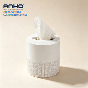 Juego completo de baño de 7 piezas de poliresina de piedra arenisca cálida y neutra, que incluye dispensador, vaso, jabonera y cepillo. - Product Image 5