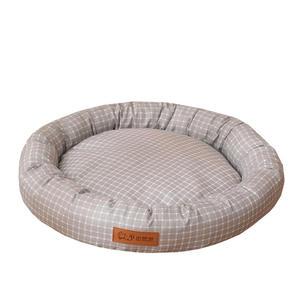 Para <span class=keywords><strong>Amazon</strong></span>, Perrera de tela a rayas, cama para perros con nido de pelo antiadherente, suministros para perrera al por mayor para gatitos y perros - Product Image 1