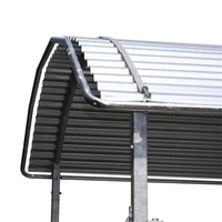 Grille d'alimentation carrée en métal galvanisé avec toit, 12 places d'alimentation, grille de palissade arrondie pour moutons