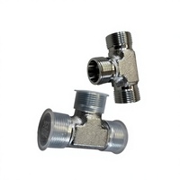 Raccord hydraulique droit à structure robuste en acier au carbone et acier inoxydable, connecteur haute pression