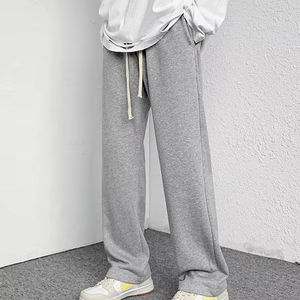 Pantalons de survêtement de sport de nouvelle génération, de bonne qualité, taille mi-haute, coupe ample, molleton, jambe large, décontractés - Product Image 1