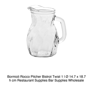 Carafe Bistrot Twist 1 L Bormioli Rocco H 18,7 cm Ø 14,7 cm - Product Image 2