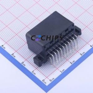 K175977WR-2x10-PTSN Automotive Connector Bent Lead Through Hole Connector 20P 2.5mm 2 Right Angle Insert - Product Image 2