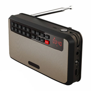 Emergency Portable FM Radio <b>Wireless</b> Mini BT Speaker MP3 USB Music <b>Alarm</b> Outdoor Subwoofer Digital Display Built-in Plastic - Product Image 2