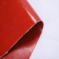 Tissu en fibre de verre revêtu de silicone-résistant à la chaleur résistant au feu ignifuge à haute température0.41