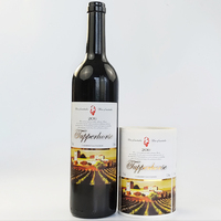 Étiquette autocollante personnalisée en vinyle imperméable avec impression dorée à chaud pour emballage de produits cosmétiques et bouteilles de vin