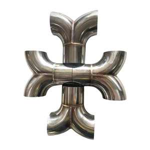 JTLD SS304 Tubo de escape en <span class=keywords><strong>Y</strong></span> Codo Curva <span class=keywords><strong>Pip</strong></span> Butt Weld Silenciador de tubo de escape de automóvil Gira - Product Image 1