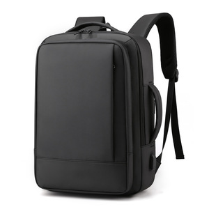 <b>Laptop</b> <b>Backpack</b> 15.6 Inch Waterproof USB Charging Business Travel Office Bag With Air Cushion Belt Expandable Unisex Softback - Product Image 1