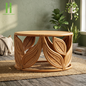 Table à café et à thé en rotin écologique, meilleure qualité, tables naturelles, meubles d'intérieur artisanaux les moins chers du Vietnam - Product Image 1