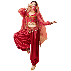 Venta al por mayor de la mujer de fiesta de Halloween Cosplay princesa India <span class=keywords><strong>Bollywood</strong></span> danza actuación disfraz ropa traje - Product Image 1