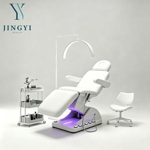 Nouvelle Arrivée - Fauteuil Facial Électrique, Lit Facial 3 Moteurs Inclinable, Table de Massage pour Esthéticienne, Lit Courbé pour Extensions de Cils en Salon de Beauté - Product Image 2