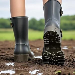 <span class=keywords><strong>Botas</strong></span> <span class=keywords><strong>de</strong></span> Lluvia <span class=keywords><strong>de</strong></span> PVC para <span class=keywords><strong>Mujer</strong></span> YL-25081 <span class=keywords><strong>de</strong></span> Alta Calidad, Resistentes al <span class=keywords><strong>Agua</strong></span>, para Exteriores y Granja, Altura Media Pantorrilla - Product Image 2