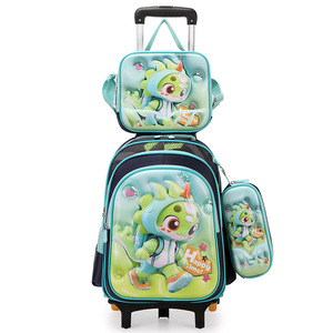 Conjunto de <span class=keywords><strong>mochila</strong></span> escolar de tres piezas de nailon al por mayor, <span class=keywords><strong>mochila</strong></span> para niña, <span class=keywords><strong>mochila</strong></span> escolar con <span class=keywords><strong>ruedas</strong></span> y Asa - Product Image 4