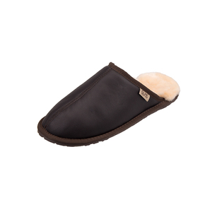 Mules unisexes en <span class=keywords><strong>cuir</strong></span> PU avec doublure en peau de mouton, fermées à l'arrière, chaudes, antidérapantes, pour l'intérieur et l'extérieur - Product Image 2