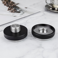 Distributeur et tasseur de café 2-en-1 à double tête, base plate à 3 lames, 51 53 58 mm, en acier inoxydable 304, avec profondeur réglable, niveleur de café