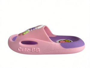 Cute-Bb Pantofole da donna rosa con disegno a cartoni animati, suola antiscivolo in EVA, per uso domestico, taglia 24-31 - Product Image 1