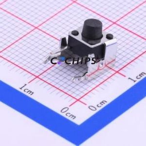 TSA067G60-250 Tactile Switch Bent Lead Through Hole-4P,6x6mm Switch Single Pole Single Throw Round Button 2.5N Right Angle - Product Image 1