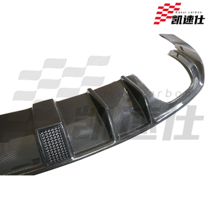 Diffuseur de pare-chocs arrière en fibre de carbone noir, sortie d'usine, kit carrosserie adapté à l'<span class=keywords><strong>Audi</strong></span> <span class=keywords><strong>A3</strong></span> S3 4 portes, lèvre arrière avec éclairage LED - Product Image 2