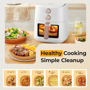 Papel para freír al aire de 8 pulgadas, desechable, antiadherente, papel de <span class=keywords><strong>horno</strong></span> - Product Image 2