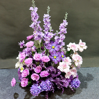 Vente en gros grand 2025 vente chaude en gros décoration de mariage violet Rose Pincushion fleur boule mariage Table centres de table