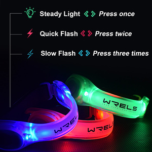 Bracelet de sport LED réglable, étanche, avec lumière d'avertissement clignotante, personnalisable, pour activités nocturnes en extérieur - Product Image 3