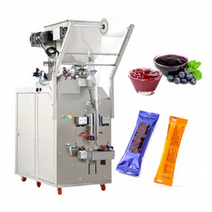เครื่องบรรจุอัตโนมัติ เครื่องบรรจุซองแบบนิวเมติกสำหรับบรรจุซอสมะเขือเทศ ซอสมันฝรั่ง เครื่องบรรจุซอสซัลซ่า - Product Image 1