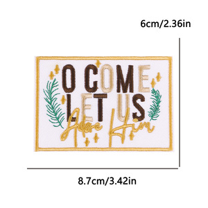 Parche Bordado Rectangular Colorido con Letras de Vaquera, Jesús, Oración y Fe, para Coser o Planchar en Sombreros, Pequeños Parches Bordados, Certificación BSCI/ISO - Product Image 4