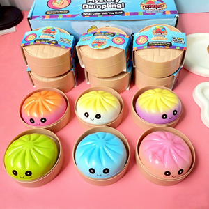 Juguete Antiestrés de Rebote Lento con Forma de Dumplings al Vapor, Edición Conmemorativa del 250 Aniversario Americano, Caja Sorpresa Adorable, Juguete de Comida para Apretar - Product Image 5
